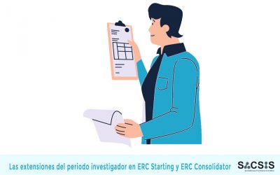 Las extensiones del periodo investigador en las convocatorias ERC Starting y ERC Consolidator