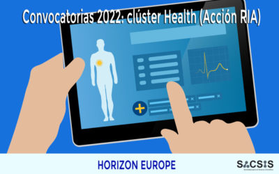 Convocatorias clúster Salud de Horizon Europe en 2022 (acciones RIA)