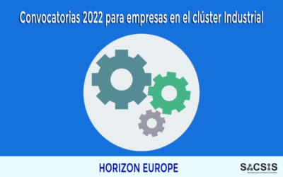 Convocatorias 2022 para empresas en el clúster Industrial Horizon Europe (Destination 1 y 2)  1ª Parte