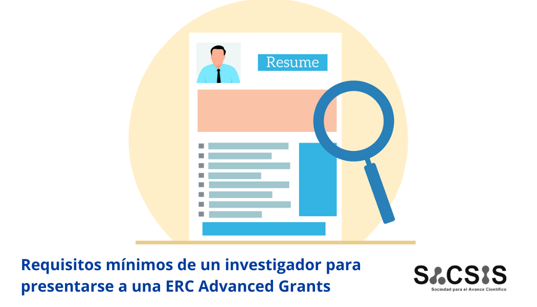 perfil minimo investigador ERC advanced grants