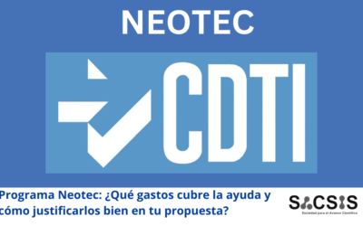 Neotec: ¿Qué gastos cubre la ayuda y cómo justificarlos bien en tu propuesta?